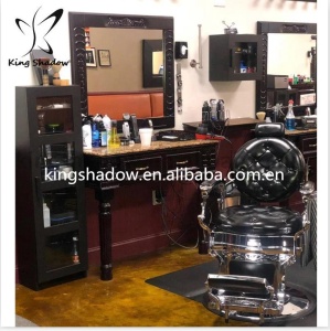 Kingshadow salon hair equipment barber pole antique barber chairs hairdresser red barber chair for sale