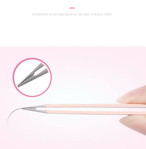 Manufacturer Private Label Eyelash Stainless Steel Slant Tip Eyebrow Extension Mini Tweezers Travel Sets