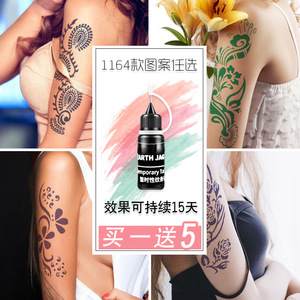 natural Organic plant extract long lasting more than 15 days Indian henna cones navy blue real tattoo color freehand ink