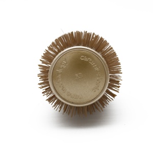 New Design Gold Salon Nylon Bristle Roller Hair Brush Pointed Tail Handle Styling Round Ceramic Hair Brush