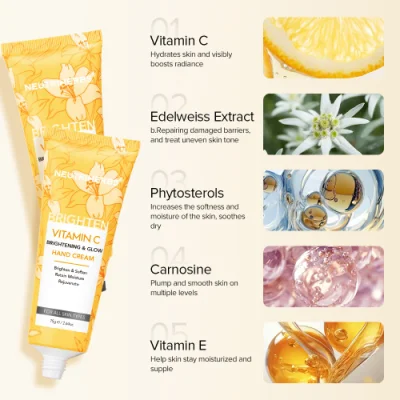 OEM Best Private Label Skin Care Vegan Deep Nourishing Whitening Vitamin C Hand Cream