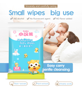 OEM ODM 10 pcs travel pack pocket  baby wet wipes pocket tissue