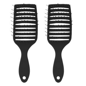 Personal packaging aluminium ceramic boar hair bristle brush curve hair brush wave