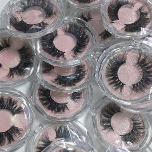 Private label mink lashes vendor custom false eyelash 3d 5d 27mm eyelashes