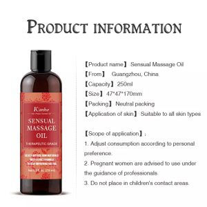 Private Label OEM/ODM 250ml Sensual Massage Oil Compound Massage Essential Oil Body  for female and male