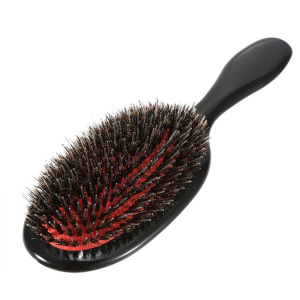 Professional Plastic Hair Brush, Eco-Friendly Boar Bristle Hair Brush With Long Wooden Handle