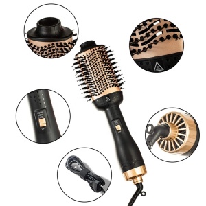 Professional Volumizer Styler Negative Ion Hair Straightener Curler Brush One Step Hair Dryer Hot Air Brush 3 in1Hair Dryer