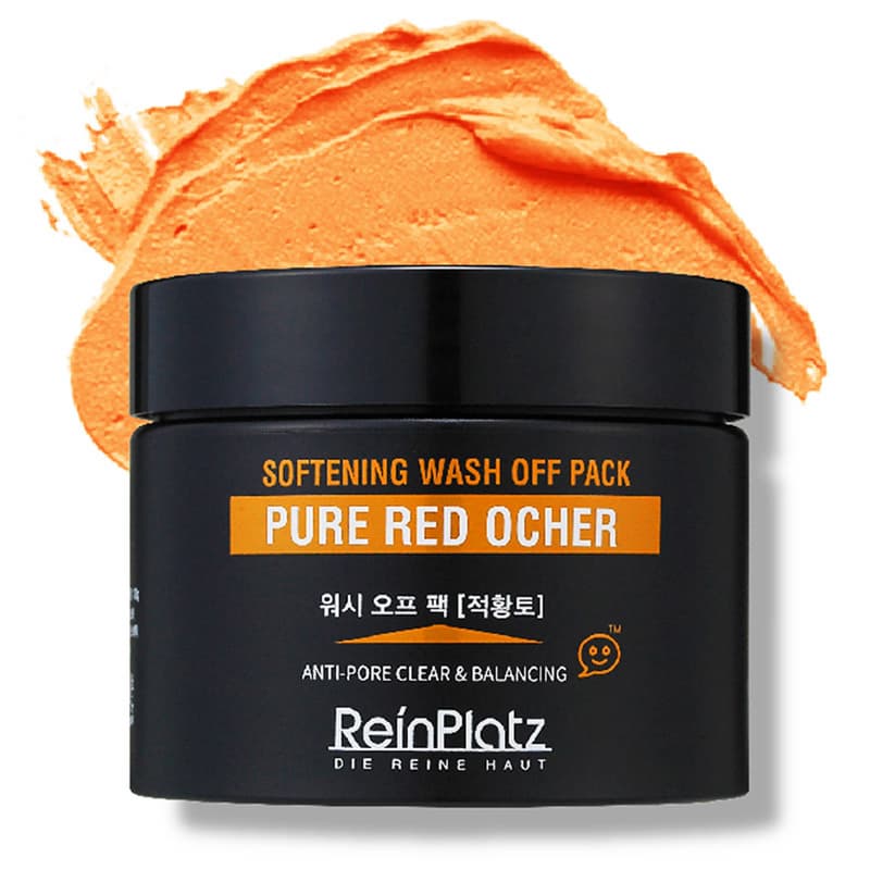 ReinPlatz Softeing wash off pack-Red clay, Calming, Oiliness Care, Pore tightening, Soothing care