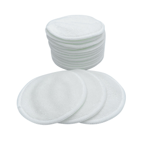 Reusable Softness Microfiber Cotton Face Cleansing Makeup Powder Remover Wipes Organic Makeup Remover Bamboo Pads