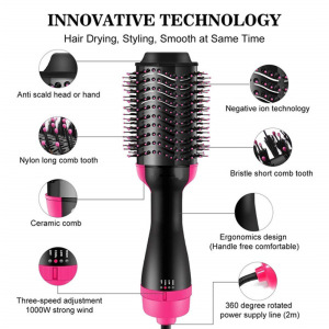 rotating hot air brushes hair dryer brush professional electronic straightening hair brush