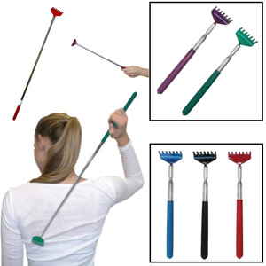 Telescopic Stainless steel Compact Scratching Tool Extendable 20-68cm Back Scratcher Massager 5 Section