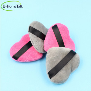 U-HomeTalk  Multiple Color Heart Shape Microfiber Powder Puff Cosmetic Makeup Microfiber Powder Puff