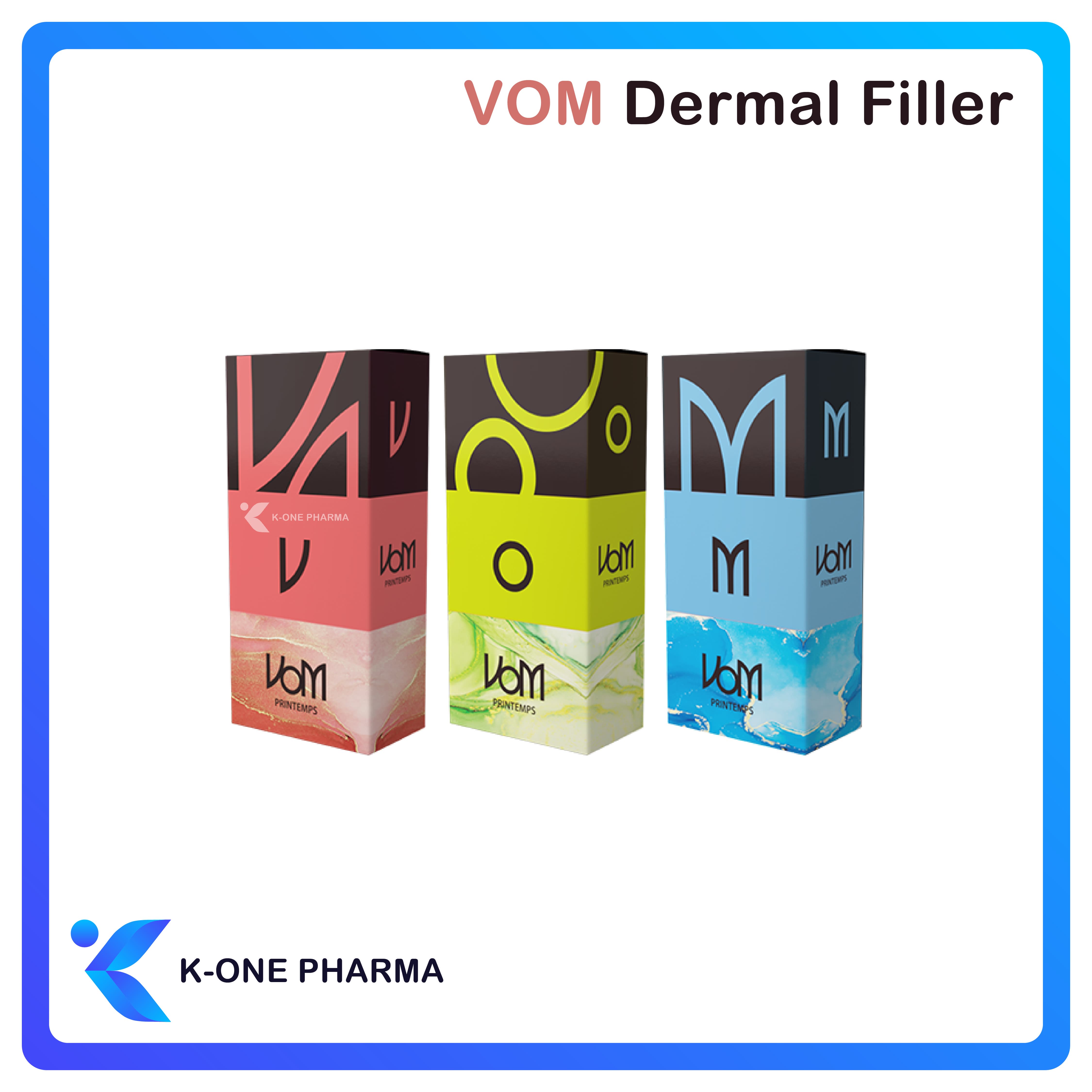  VOM HA HYALURONIC ACID DERMAL FILLER Rejuvenation Regeneration Soothing Nourishing Plumping Skin