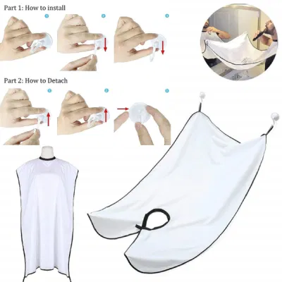 Waterproof Beard Shaving Apron Clean Hair Face Shaved Apron Men′s Beard Trimming Apron Beauty Set