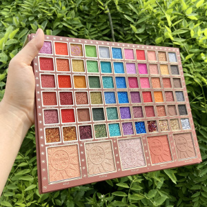 wholesale 71 colors 4 in 1 Eye shadow Blush Highlighter Contour palette Trendy High pigmentation Cosmetic product sombra de ojos