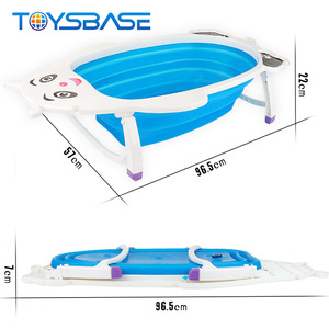 Wholesale Baby Bathing Products Supplies Bathroom Shower Set Foldable Bathtub Plastic Baby Bath Tub