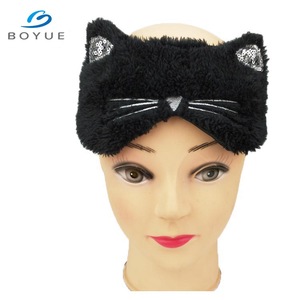 wholesale black night  travel plush eye mask