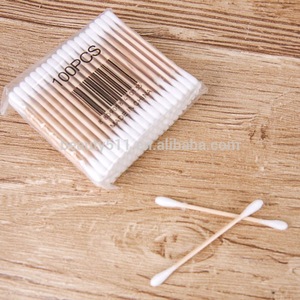 Wholesale High quality Disposable Makeup/ Remove makeup double stick Cotton buds