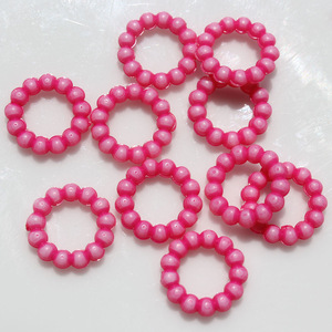 wholesale Mixed Colors 14MM Antique washed acrylic ring bath oil beads