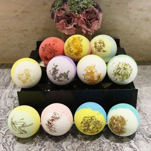 Wholesale Natural Dried flowers Organic Fizzy Rose Bath Bombs Bulk For Gifts