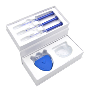 Your teeth can be as white as Christmas 100% natural teeth whitening PAP gel syringe blue light in box