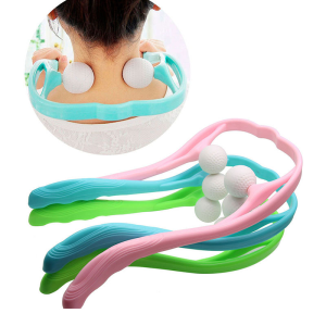 ZRWA39 Neck Massager Portable Handheld Manual Neck and Shoulder Massage Tool Shiatsu Deep Tissue Pain Relief