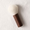 Short Handle Powder Brush with Wooden Design – Soft Synthetic or Natural Hair Options for OEM/Private Label Makeup Brands