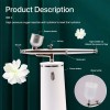 Nano Ionic Cold Mist Airbrush Face Steamer Portable Rechargeable Moisturizing Facial SPA Beauty Device