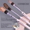 Professional 12 Pieces Eye Makeup Brushes Kit Fluffy Blending Eyeshadow Smudge Pencil Nose Shadow & Highlight Cosmetic Tools