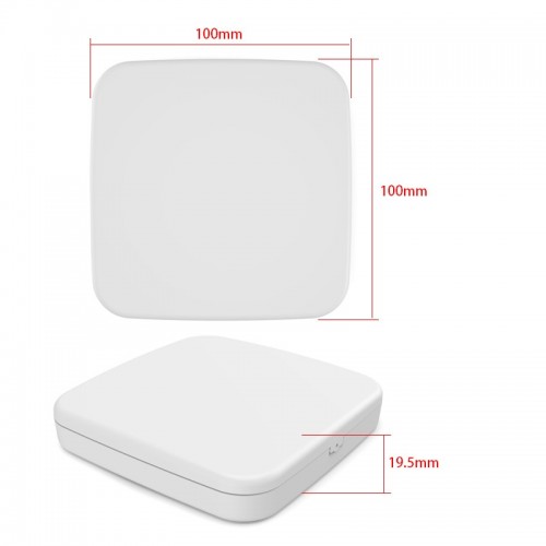 10*10CM Customized Mini Compact And Portable Double-sided Square Rechargeable LED makeup Mirror