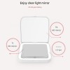 10*10CM Customized Mini Compact And Portable Double-sided Square Rechargeable LED makeup Mirror