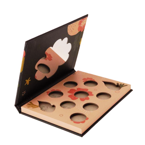 Novel Design Empty Eyeshadow Palette box custom with abnormal Mirror shadow face complexion palette