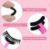 8 Pieces False Eyelash Applicator Tool Magnetic Eyelashes Applicator Stainless Steel Eyelash Extension Tweezer Silicone Sleeve