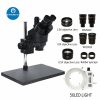 7-45X 3.5X-90X Black Confocal Zoom Trinocular Industrial Stereo Microscope for Phone PCB Chip Repair
