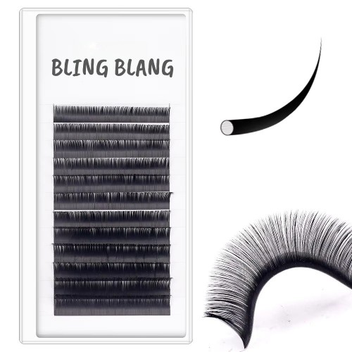 Wholesale New Style Classic Professional Soft Mink Cashmere Individual Volume Eyelash Extensions 0.03/0/05/0.07 Black Lashes