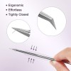 6 Pieces Pointed Tip Tweezers Bulk Stainless Steel Straight Eyebrow Tweezers Splinter Removal Tweezers Eyelash Extension