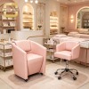 Commercial Hydraulic Rolling Pedicure Chair with Ergonomic Waist Support Design Modern Salon Furniture Set