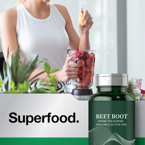 Beet Root Hard Capsules 2000mg Per Serving 220 Counts Gluten‑Free Dietary Supplement OEM Private Label