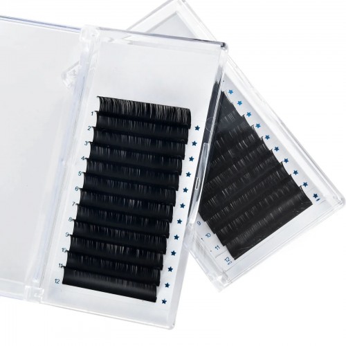 Wholesale New Style Classic Professional Soft Mink Cashmere Individual Volume Eyelash Extensions 0.03/0/05/0.07 Black Lashes