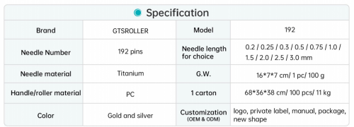Derma Roller In Stock Microneedle Derma Roller GTS192 derma roller skin