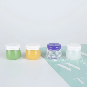 10g cute acrylic plastic cosmetic facial cream emulsion jar, honey fruit shape cream jar , lip balm container