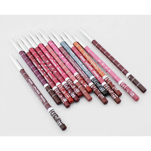 12 Colors Girl Cosmetics Makeup Pen Waterproof Dual-purpose Lip Liner Eyeliner Pencil