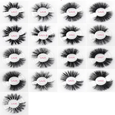 25mm 3D Natural Faux Mink Lashes Glamorous Silk Eyelashes Mink Eyelashes