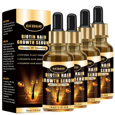 30ml Customize Logo Natural Ingredients Prevents Hair Loss Moisturizing Growth Enhancement Biotin Hair Care Serum