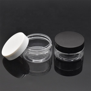 50ml 80ml 100ml 140ml 200ml 330ml cosmetic packaging clear pet plastic cream jar with plastic lid