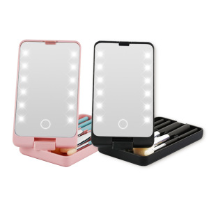 Amazon Hot Selling 12 Pcs Led Battery Powered 360 Degree Rotation Led Light Makeup Mirror