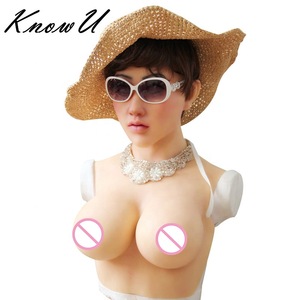 Artificial Angel Face  Solid Silicone Tone Skin Breast Form Full Head Mask