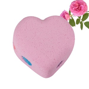 Bath Bombs Gift Set - 4 Heart-shaped Handmade Fizzies for Women - Perfect for Bubble & Spa Bath