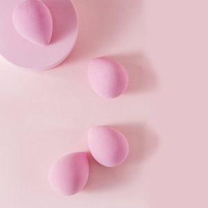 Beauty Makeup Water Droplets Puff Cosmetic Makeup Sponge Blender Pink Latex Free