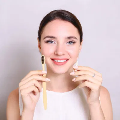 Biodegradable Bamboo Interdental Toothbrush with Recylable Kraft Box